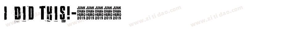 I Did This!字体转换
